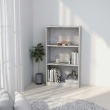 Ormarić za knjige s 3 razine boja betona 60x24x109 cm drveni Cijene