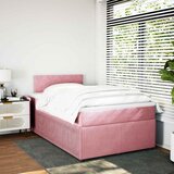 Krevet s oprugama i madracem ružičasti 120 x 190 cm baršunasti | shoptok.hr