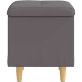  Otoman za pohranu s jastukom Sivi 40 x 40 x 45 cm Umjetna koža - Sivi 40 cm Umjetna koža | shoptok.hr