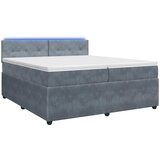  Boxspring krevet s madracem Tamnosiva 200 x 200 cm Baršun | shoptok.hr