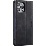 futrola preklopna za iPhone 15, koža, crna - Flip Leather Phone Case iPhone 15, Crna