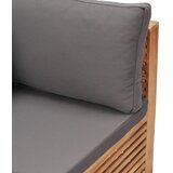 Vrtna kutna sofa sa sivim jastukom od masivne tikovine | shoptok.hr