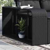 vidaXL Polica 2 kosa črn poli ratan | Shoptok.si