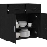 vidaXL Strani šal Črni hrast 79 x 38 x 80 cm Konstruiran les | Shoptok.si