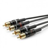 Sommer Cable Hicon HBP-C2-0600 utičnica / Cinch audio priključni kabel [2x muški cinch konektor - 2x muški cinch konektor] 6.00 m crn Cijene