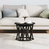  Bocni stol 2 pcs Crni hrast Inženjerska drva i čelik | shoptok.hr