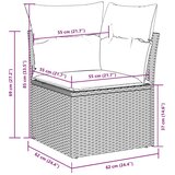  11-dijelni set vrtnih sofa poliratan s jastucima svijetlosivi | shoptok.hr