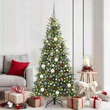 vidaXL Umjetno božićno drvce s nogom s stalakom Zelena 180 cm PE i PVC | shoptok.hr