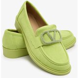 Resti Women's lime green moccasins with ornament Fogras | Shoptok.si