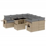 Maison Chic Seti vrtnega pohištva - Vrtna garnitura 9-delna z blazinami bež poli ratan, (21795808) | Shoptok.si