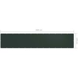 Balkonski zastor tamnozeleni 120 x 600 cm od tkanine Oxford | shoptok.hr