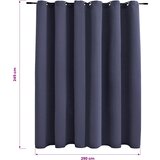 Zavjesa za zamračivanje s prstenima antracit 290 x 245 cm | shoptok.hr
