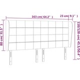  Uzglavlje s ušima tamnoplavo 163x23x118/128 cm baršunasto | Eponuda.ba