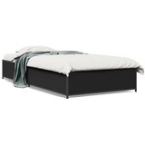  Okvir za krevet crni 75 x 190 cm od konstruirano drvo i metal | Eponuda.com