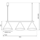 Visilica na sajli CAPITAL 3xGX53/15W/230V crna | Eponuda.com