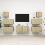  7-dijelni set TV ormarića boja hrasta sonome od iverice | shoptok.hr