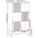  Visoka komoda bijela 70 x 35 x 125 cm od konstruiranog drva | shoptok.hr