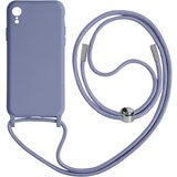 AVIZAR Poltrdi ovitek z vrvico za iPhone XR z mehko notranjostjo, ovratnikom - sivka, (20632157) Cene
