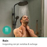 Hansgrohe 28638670 Activera S 240 1jet EcoSmart stenska termostatska armatura s tuš setom | Shoptok.si