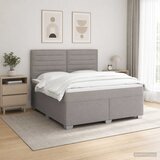  Boxspring krevet s madracem Sivosmeđa 140 x 200 cm Tkanina Smeđesiva 144 x 200 x 140.5 cm | Shoptok.si