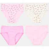 Sinsay Pamučne gaćice slip kroja s motivom mašnica 4 pack | shoptok.hr