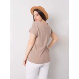 BASIC Feel Good T-shirt-RV-TS-6305.22P-dark beige | Shoptok.si