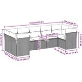  7-dijelni set vrtnih sofa svjetlosivi od poliratana | shoptok.hr
