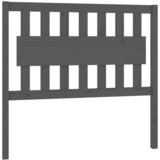 Maison Chic posteljno vzglavje - vzglavna omarica - nočna omarica sivo 105,5x4x100 cm trdna borovina, (21705045) Cene