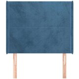  Uzglavlje s ušima tamnoplavo 83x16x118/128 cm baršunasto | shoptok.hr