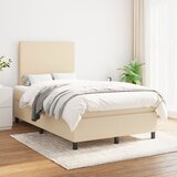 The Living Store Box spring postelja z vzmetnico krem 120x200 cm blago - Box Spring Postelja, (21512341) Cene