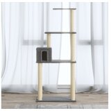 vidaXL Mačje drevo s praskalniki iz sisala svetlo sivo 147 cm | Shoptok.si