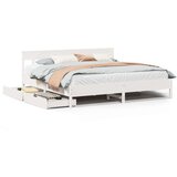  Okvir kreveta bez madraca bijeli 200x200 cm od masivne borovine | shoptok.hr