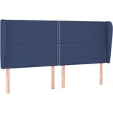  Uzglavlje s ušima plavi 203x23x118/128 cm od tkanine | shoptok.hr