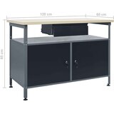  Radni stol crni 120 x 60 x 85 cm čelični | shoptok.hr