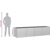  Povišena vrtna gredica 320 x 80 x 77 cm pocinčani čelik srebrna | Eponuda.ba