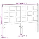  Uzglavlje voštano smeđe 135 cm od masivne borovine | shoptok.hr