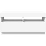TV ormarić s LED svjetlima bijeli 80 x 35 x 40 cm | shoptok.hr