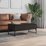  Stolić za kavu crni 100 x 50 x 40 cm konstruirano drvo i metal | shoptok.hr