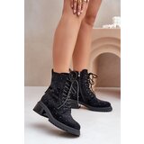 S. BARSKI Embellished Women's Work Boots Insulated D&A Black | Shoptok.si