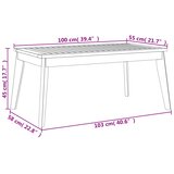  Vrtni blagovaonski stol 100 x 55 x 45 cm masivno bagremovo drvo | shoptok.hr