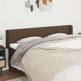  Uzglavlje s ušima tamnosmeđe 163x16x78/88 cm od tkanine | shoptok.hr