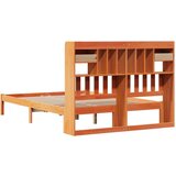  Knjižna postelja brez vzmetnice vošč. rjava 150x200 cm borovina, (21609745) | Shoptok.si