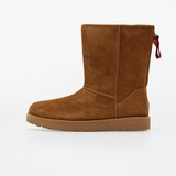 Ugg Škornji W Classic Short Logo Zip Kostanjeva Cene