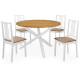 vidaXL 5-dijelni blagovaonski set od mdf-a bijeli Cijene