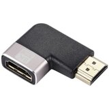 SpeaKa Professional SP-11302008 HDMI adapter [1x muški konektor HDMI - 1x ženski konektor HDMI] crna, srebrna UHD 8K @ 60 Hz, UHD 4K @ 120 Hz 90° nagnuto ulijevo Cijene