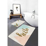 Mila Home Kremno bele/v zlati barvi žametne kopalniške preproge v kompletu 2 ks 60x100 cm Hello – | Shoptok.si