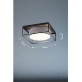 Fischer & Honsel Crna/siva stropna svjetiljka s tekstilnim sjenilom 60x60 cm Carre – | shoptok.hr