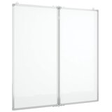  Magnetna bijela ploča sklopiva 100 x 100 x 1,7 cm aluminijska | shoptok.hr