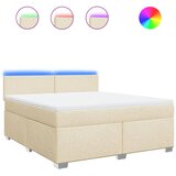 Krevet s oprugama i madracem krem 180x200 cm od tkanine | shoptok.hr