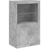  Komoda s LED svjetlima siva boja betona 162 x 37 x 100 cm | shoptok.hr